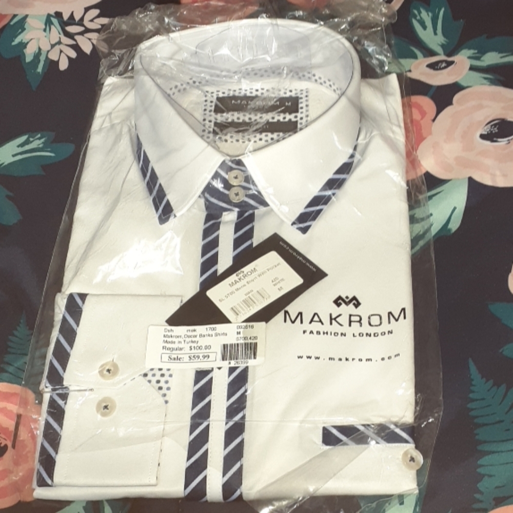 Makrom London Slimfit Dress Shirt M